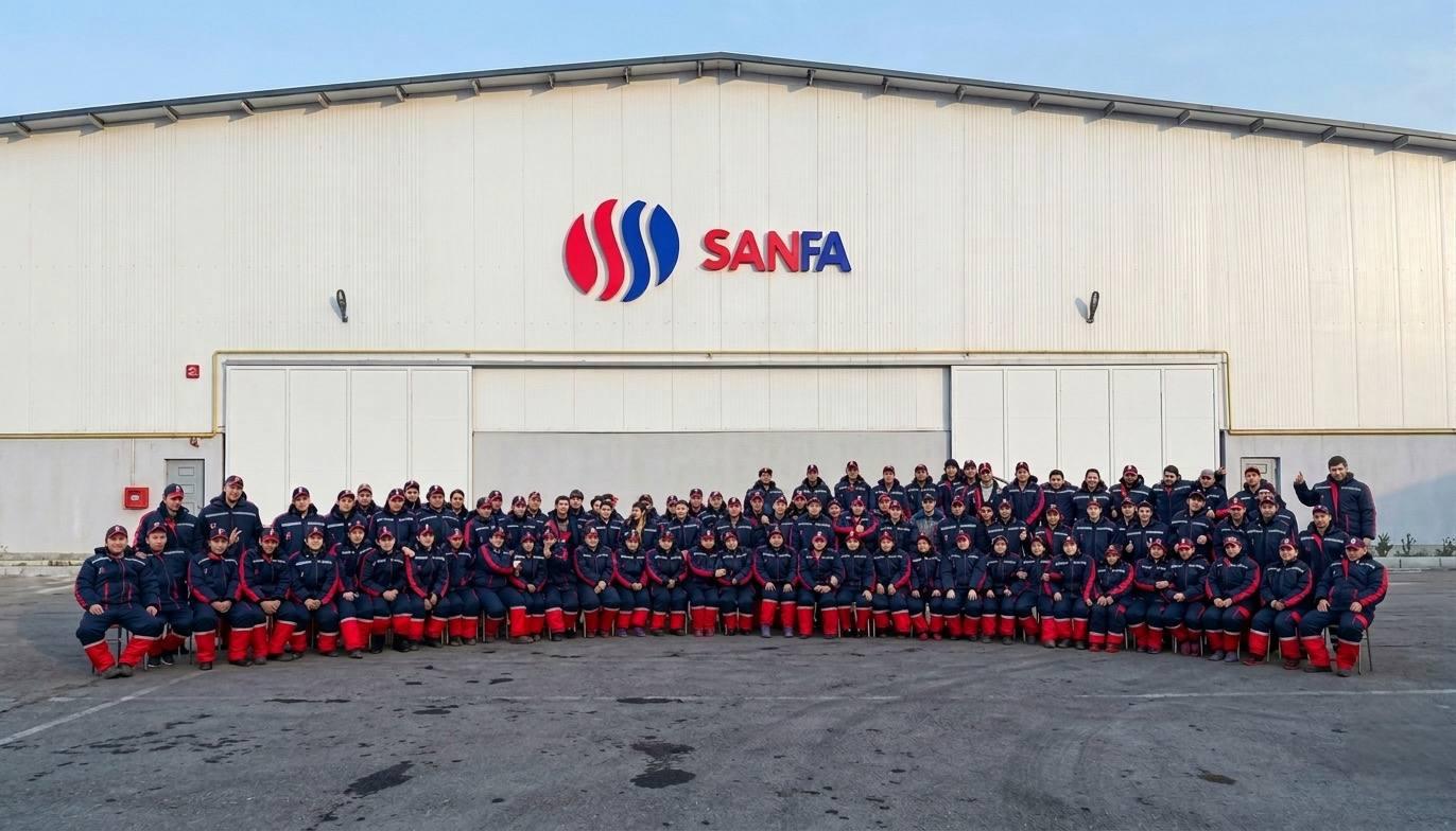 Завод SANFA — производство линолеума и SPC ламината в Ташкенте